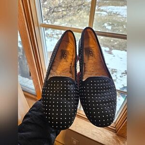 UGG Alloway Studded Suede Loafer Flats